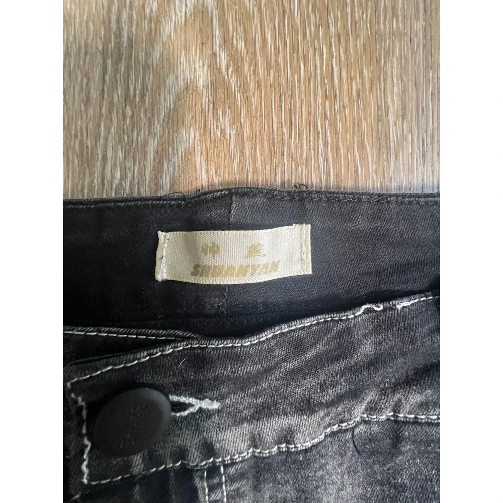 Shuanyan black denim